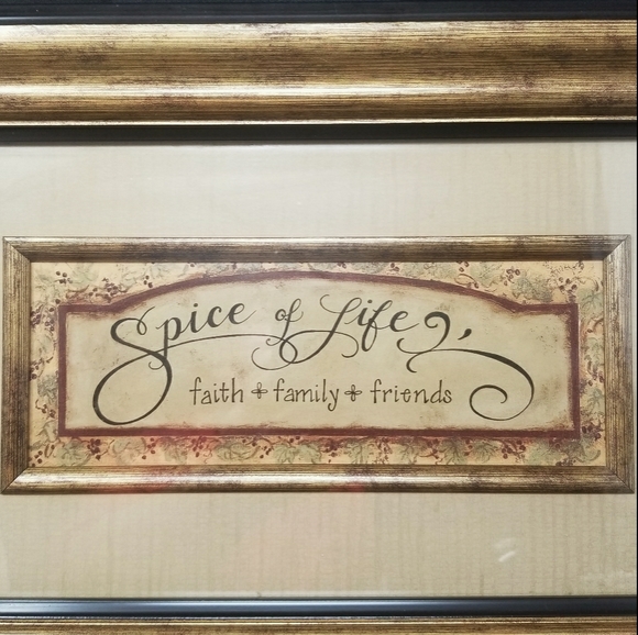 18" X 12"FRAMED ART WORK "SPICE OF LIFE- FAITH..." - Picture 2 of 6